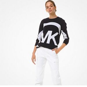 NWOT!Michael Kors Black and White Knit Top